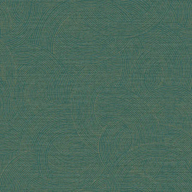 Nur Für Kurze Zeit Geometrische Vliestapete, grün-gold, PH3309, Perfect Harmony, Grandeco