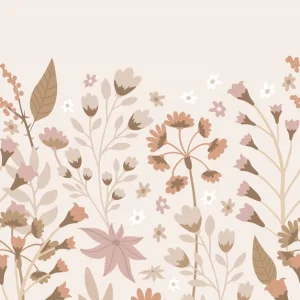 Florale Vlies-Fototapete, beige, 159410, Bloom, Esta Home Neue Kollektion