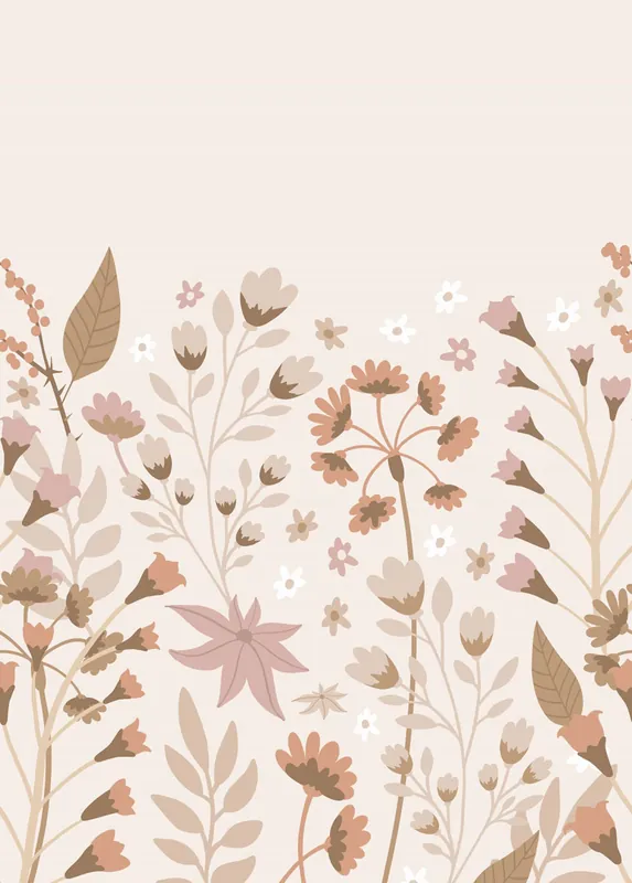 Florale Vlies-Fototapete, beige, 159410, Bloom, Esta Home Neue Kollektion