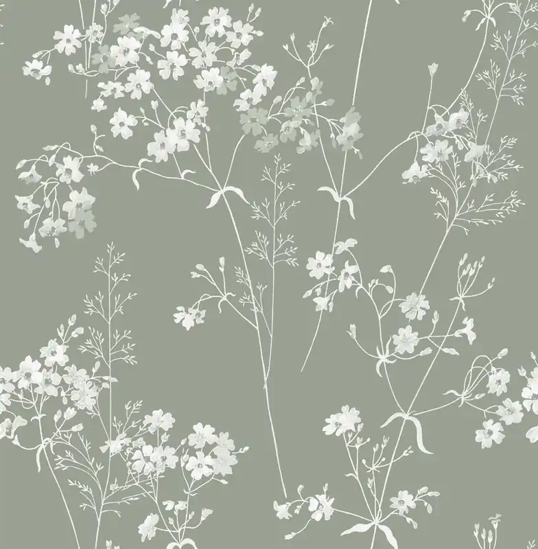 Grüne Tapete mit Blumen, 120212, Next Versand Am Gleichen Tag