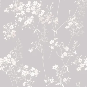 Graue Tapete mit Blumen, 118270, Next Markenprodukt