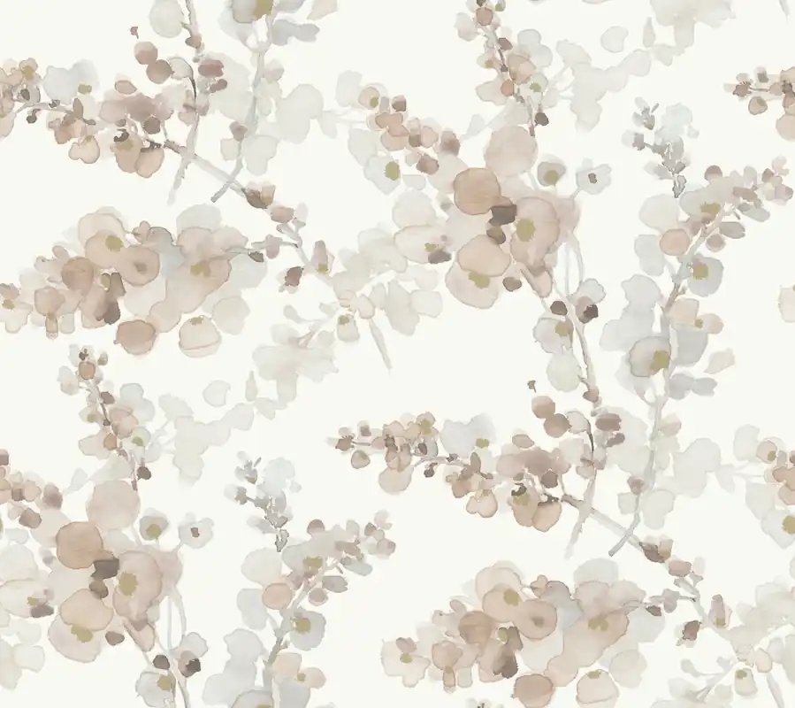 Garantierte Lieferung Braungraue florale Vliestapete, EV3975, Candice Olson Casual Elegance, York