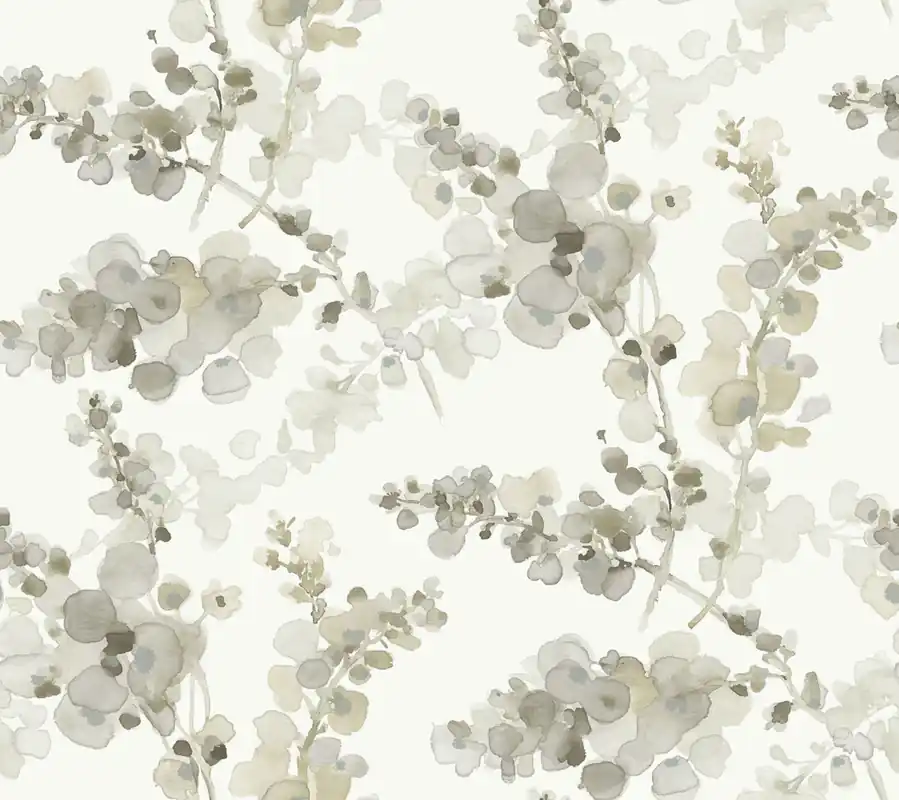 Sale Beige-graue florale Vliestapete, EV3973, Candice Olson Casual Elegance, York