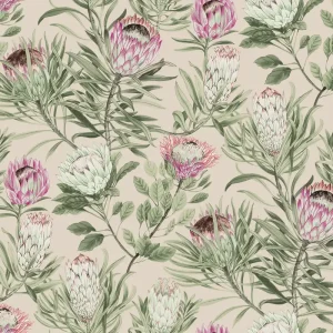 Beige Vliestapete mit Blumenmuster, BL1751, Blooms Second Edition Resource Library, York Begrenztes Angebot