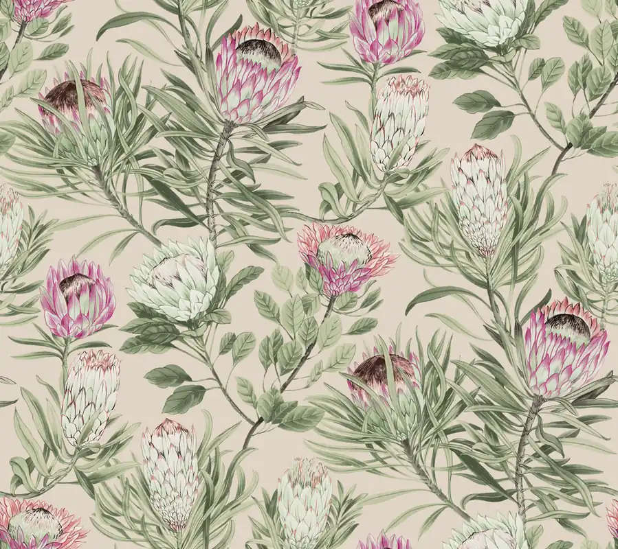 Beige Vliestapete mit Blumenmuster, BL1751, Blooms Second Edition Resource Library, York Begrenztes Angebot