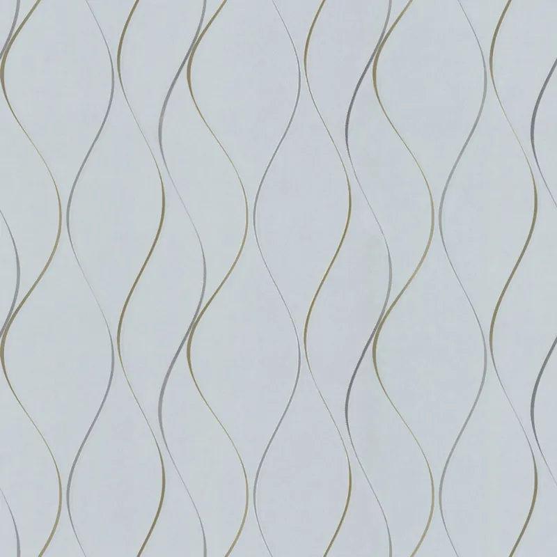 Direktkauf Luxus grau-blaue Tapete mit metallischen Wellen DD3701, Dazzling Dimensions 2, York