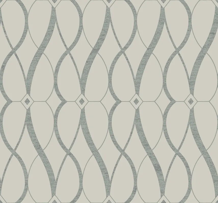 Beige-silberne geometrische Tapete, MD7175, Modern Metals, York Ausverkauf