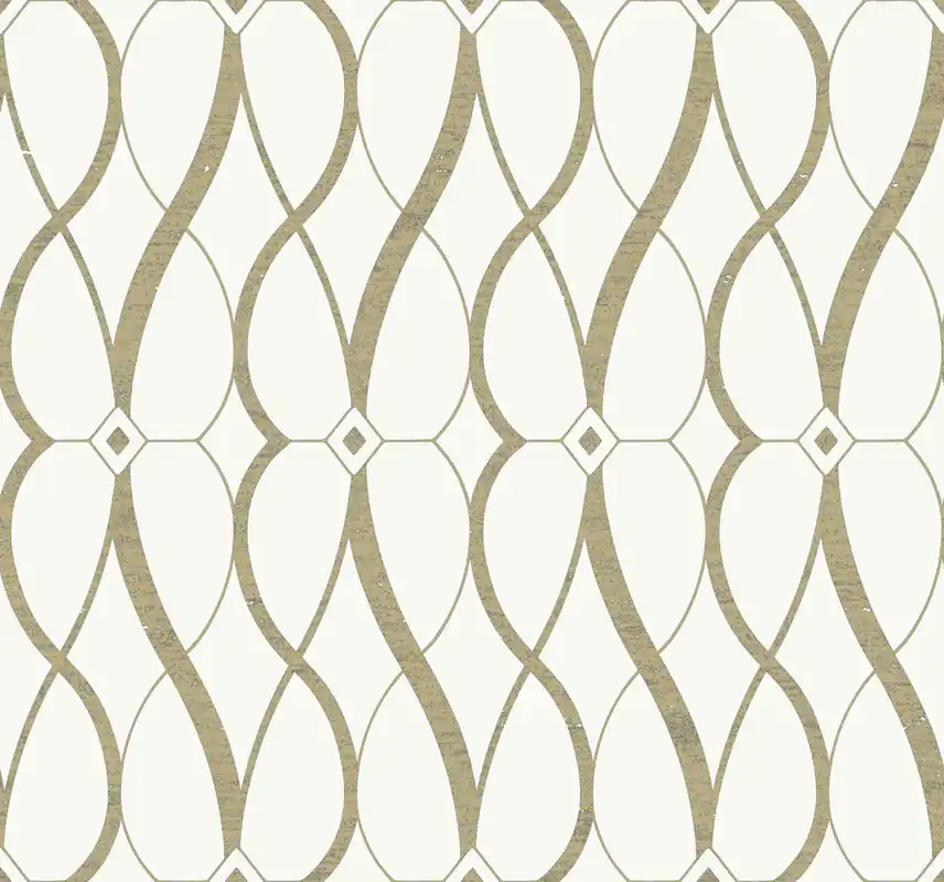 Creme-goldene geometrische Tapete, MD7171, Modern Metals, York Neu