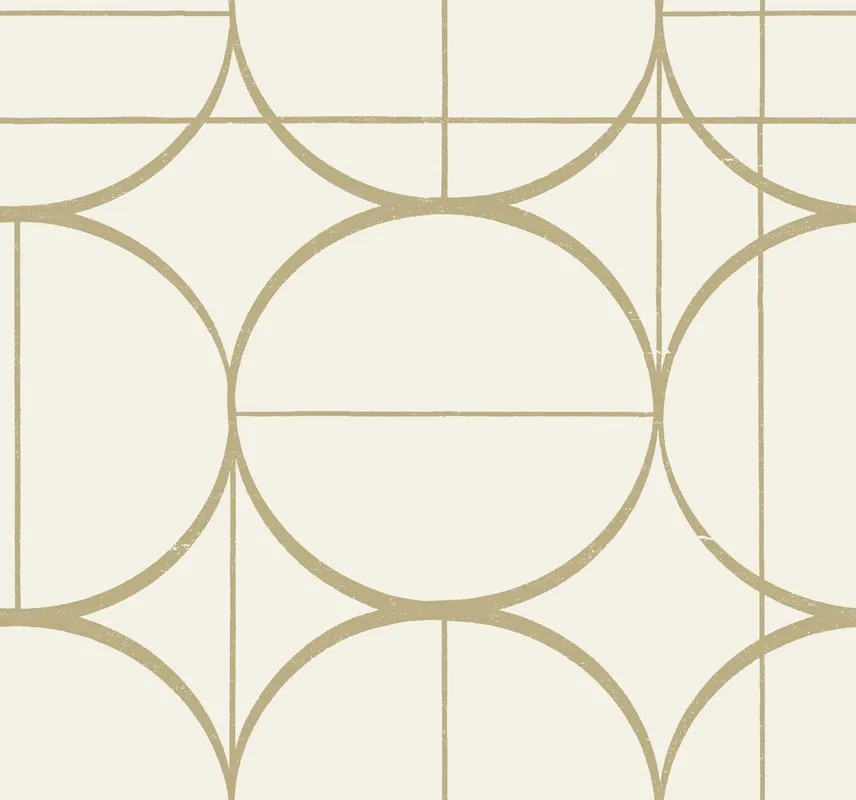 Cremegoldene geometrische Tapete, MD7202, Modern Metals, York Meistverkauft
