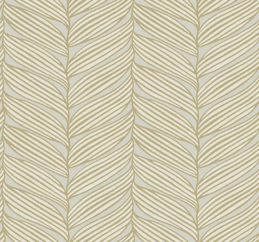 Preisknaller Graugoldene Tapete, Blätter, MD7162, Modern Metals, York