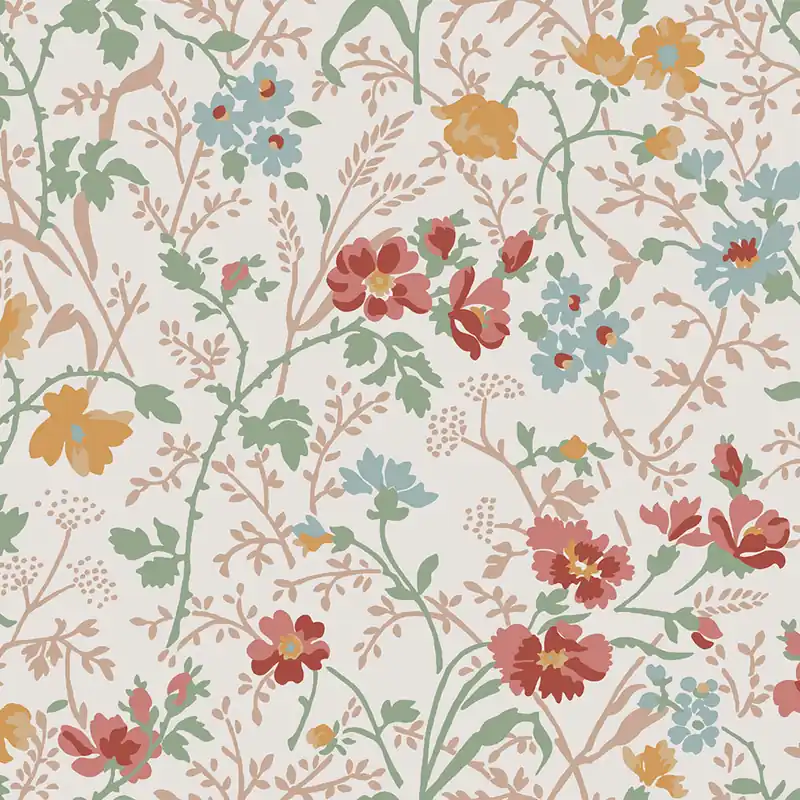 Expressversand Weiße Vliestapete mit Blumenmuster, 121082, Laura Ashley 3
