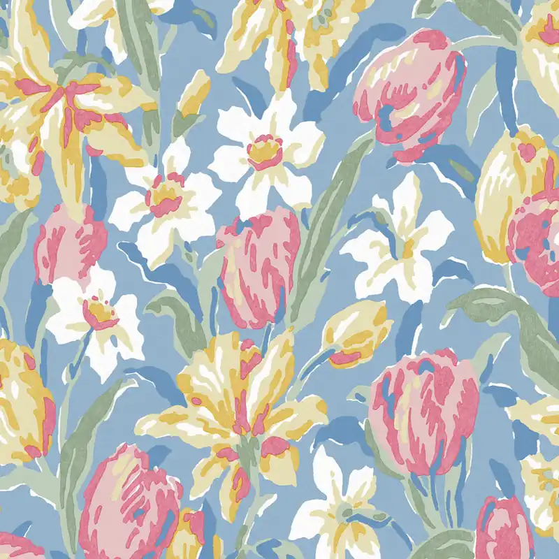 Nur Für Kurze Zeit Blaue florale Vliestapete, 119847, Laura Ashley 3