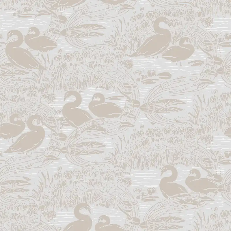 Finale Aktion Graubeige Vliestapete, Natur, Schwäne, 118471, Laura Ashley 3
