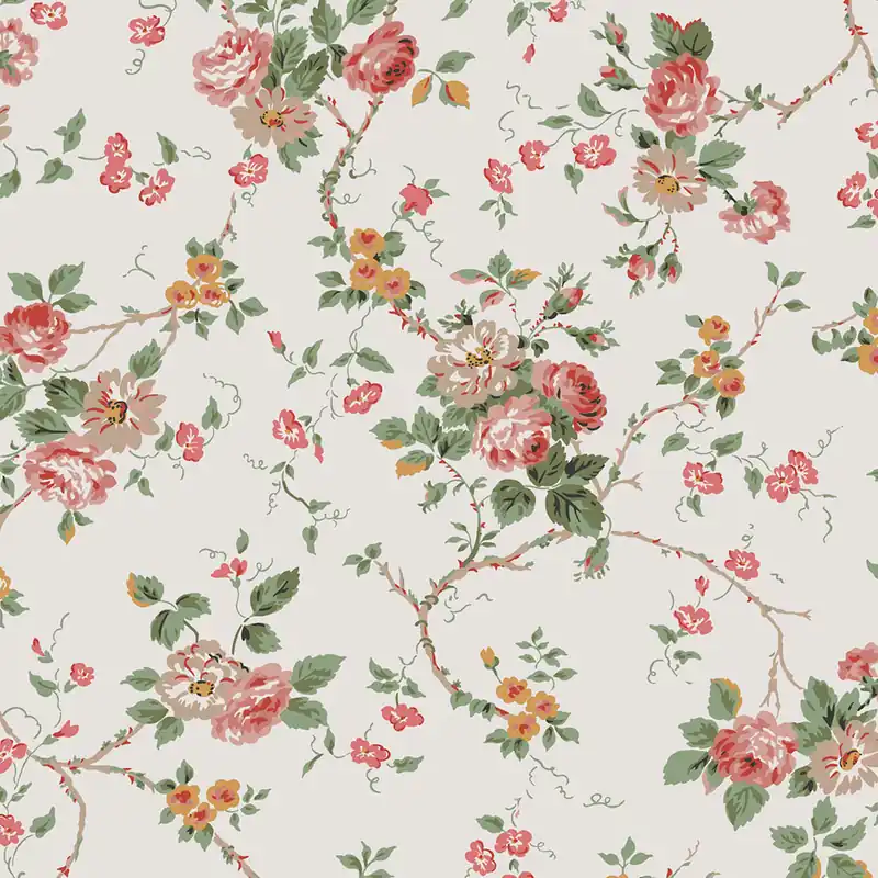 Weiße Vliestapete mit Blumenmuster, 121083, Laura Ashley 3 Kracherpreis