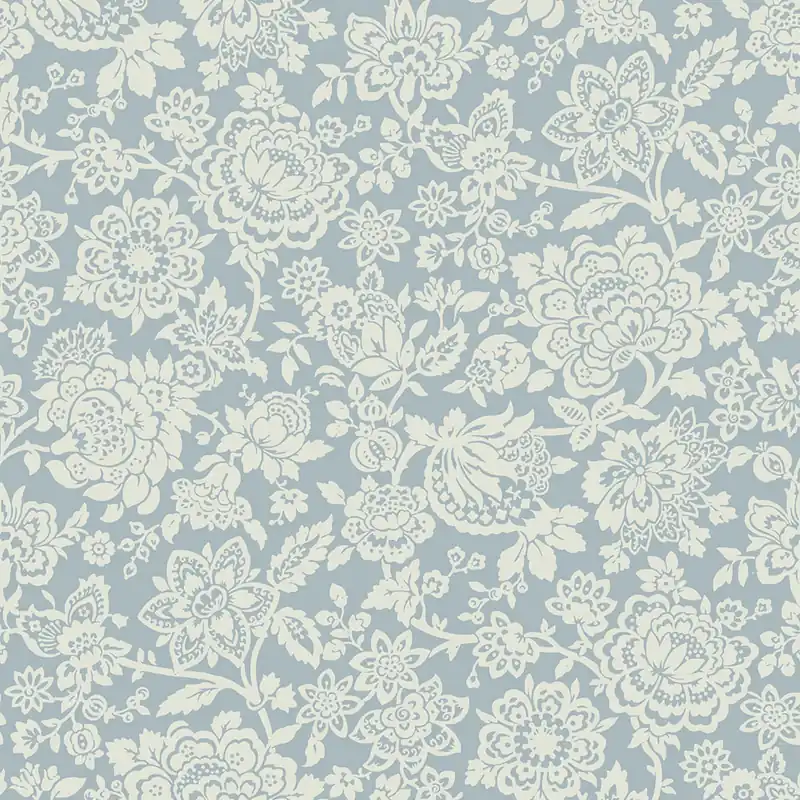 Begrenztes Angebot Blau-weiße florale Vliestapete, 121073, Laura Ashley 3