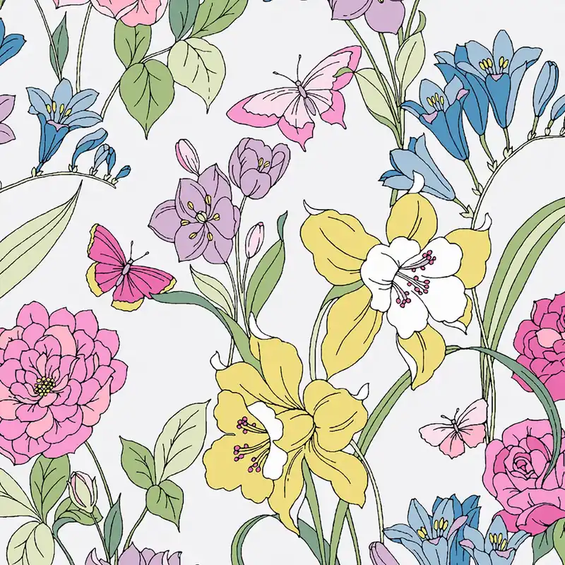 Weiße florale Vliestapete mit Schmetterlingen, 119846, Laura Ashley 3 Begrenztes Angebot