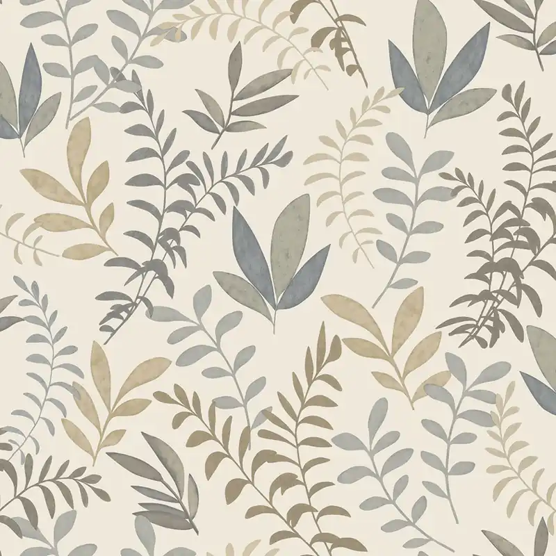 Vliestapete, Zweige, Blätter, grau-beige, SO27063, Soleado, Decoprint Expressversand