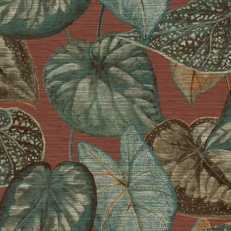 Strukturtapete, grüne Blätter TA25053 Tahiti, Decoprint Mega-Angebot