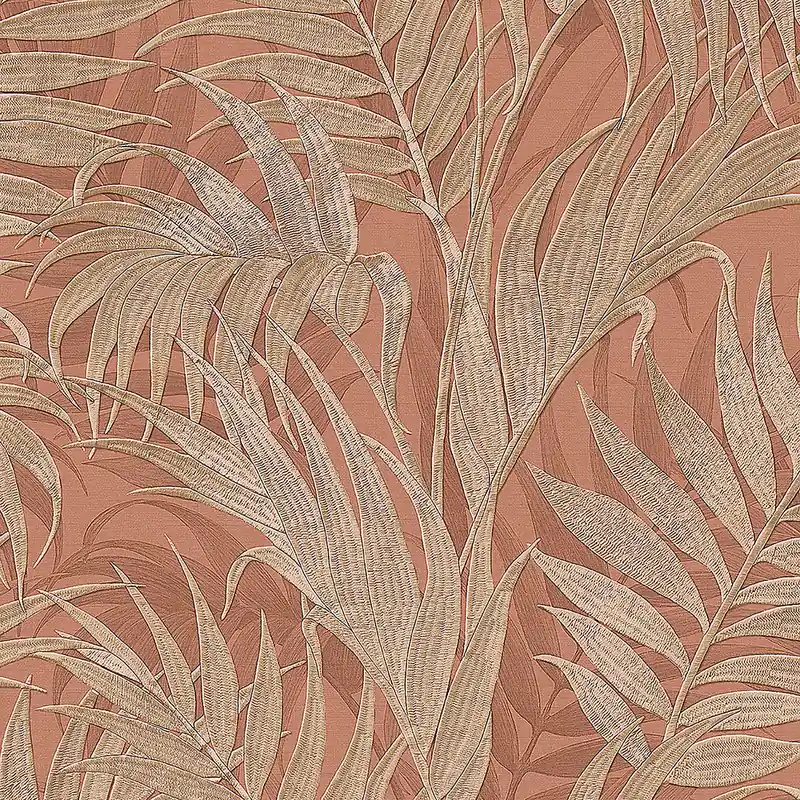 Neu Luxus-Terrakotta-Tapete, Palmblätter GR322106, Grace, Design ID