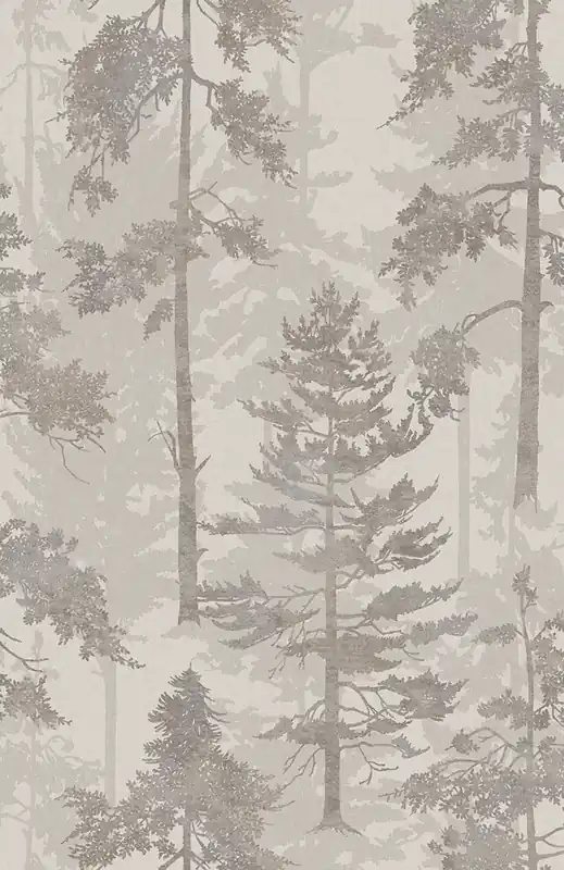 Graubraune Vliestapete, Wald, Bäume, 121421, New Eden, Graham&Brown Premium Sale