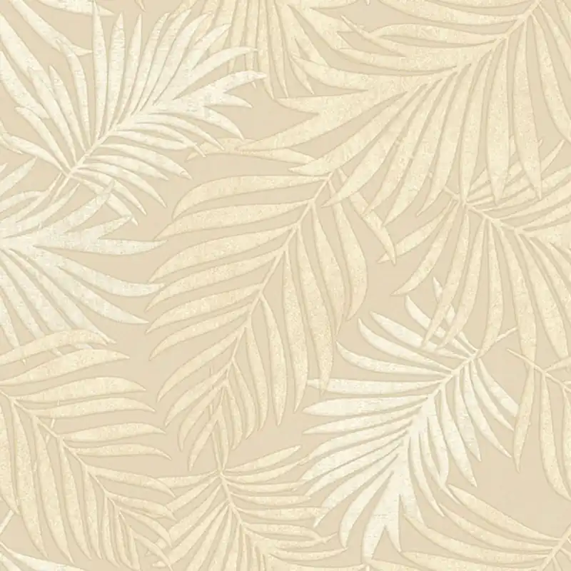 Kracherpreis Luxuriöse beige Tapete mit Blättern, 07503, Makalle II, Limonta