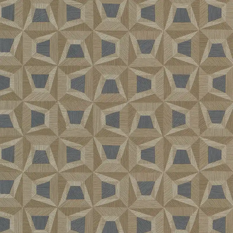 Braune Tapete mit geometrischen Mustern 31909, Textilia, Limonta Neue Kollektion