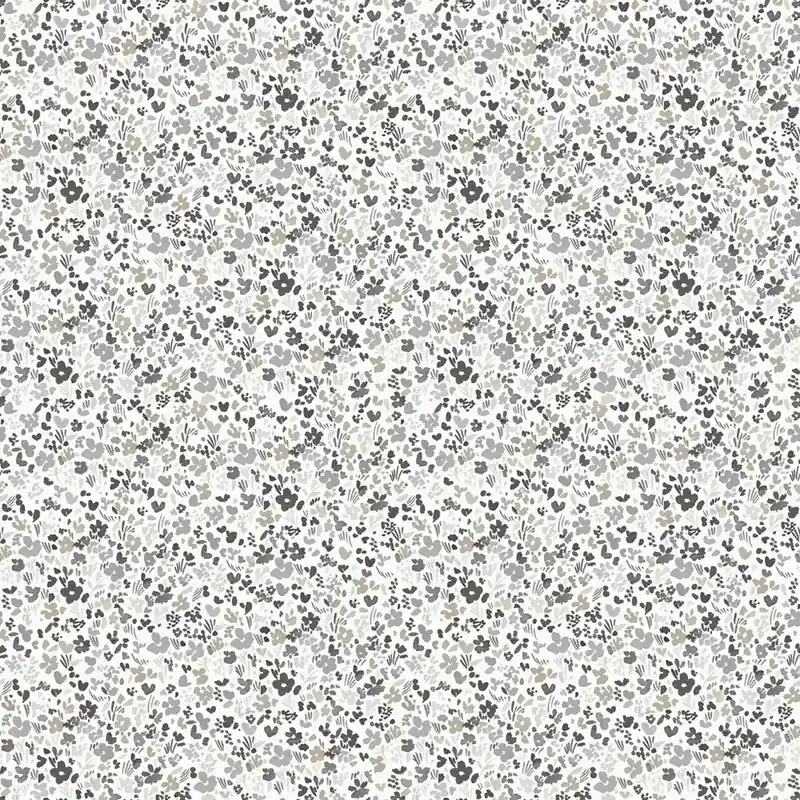 Grau-weiße Blumentapete, MG56667, Mika, ICH Wallcoverings Knallerangebot