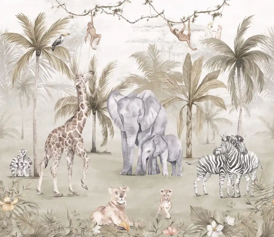 Mega-Angebot Fototapete für Kinder, Dschungel, 982-2, Mika, ICH Wallcoverings