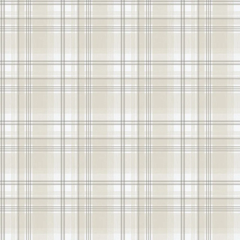 Meistverkauft Vliestapete, beige, Würfel, kariert, 9819-2, Essential Stripes, ICH Wallcoverings