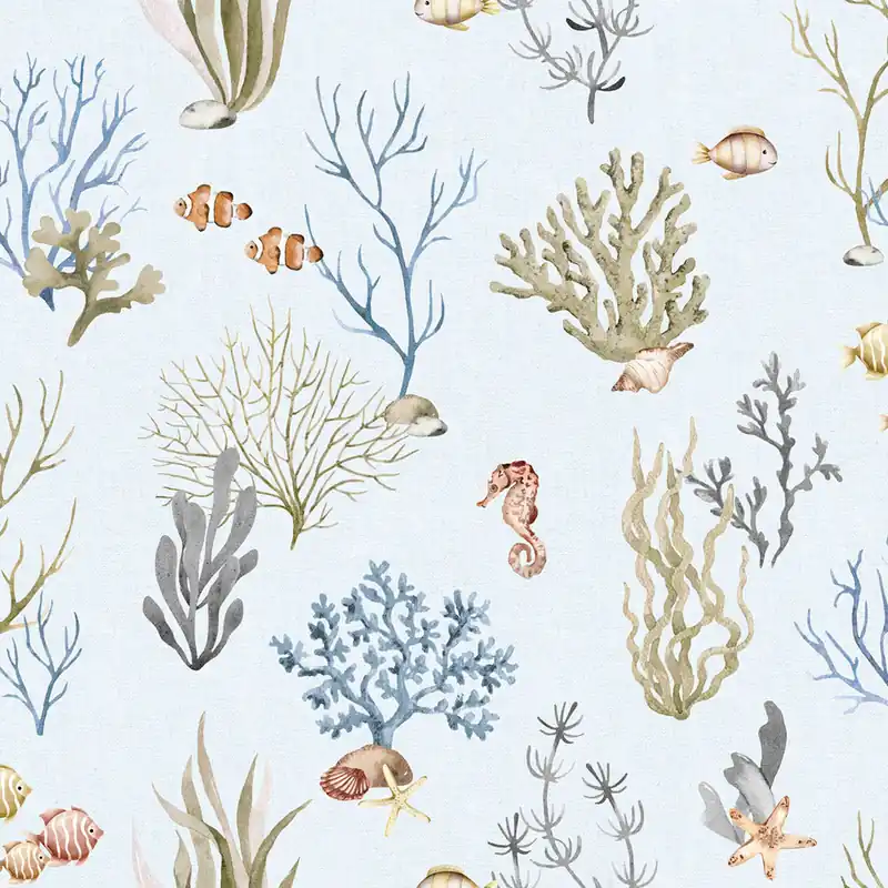 Geprüft Kindertapete, Unterwasserwelt, 977-3, Mika, ICH Wallcoverings