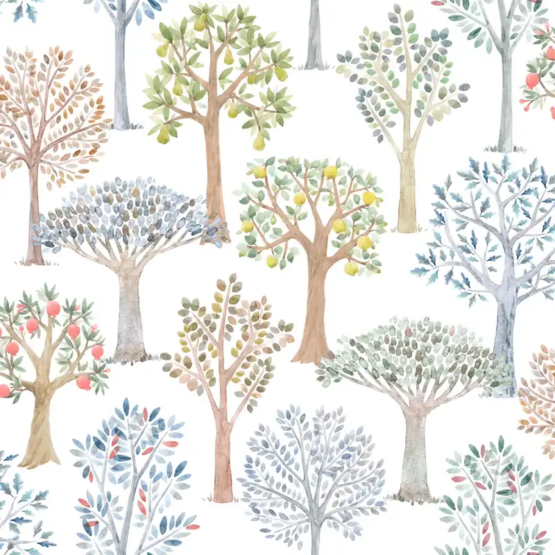 Preiswert Kindertapete mit Bäumen, 975-2, Mika, ICH Wallcoverings