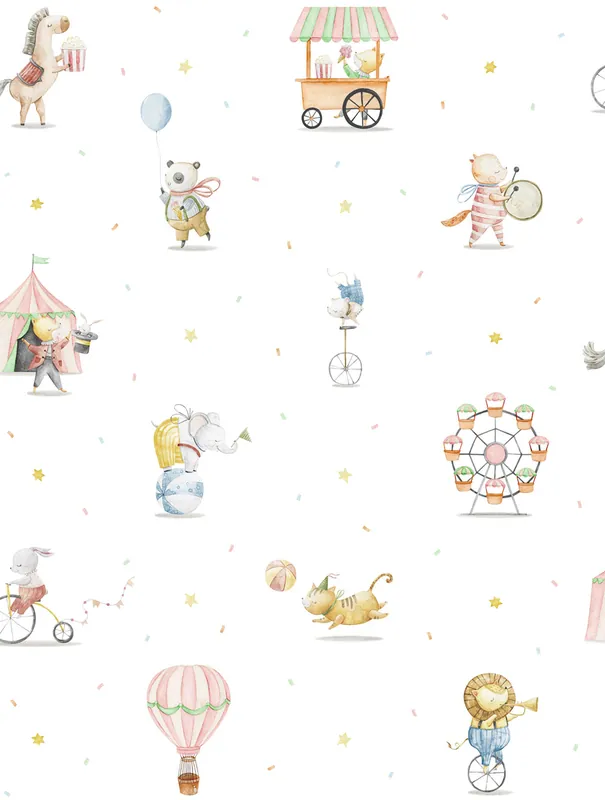 Kindertapete mit Tieren, 971-1, Mika, ICH Wallcoverings Solange Der Vorrat Reicht