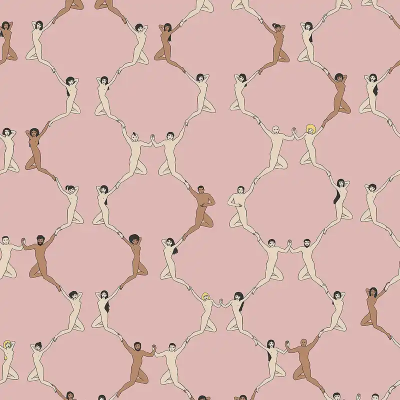 Letzte Chance Moderne, rosa Tapete, Vliestapete 6500-4, Batabasta, ICH Wallcoverings