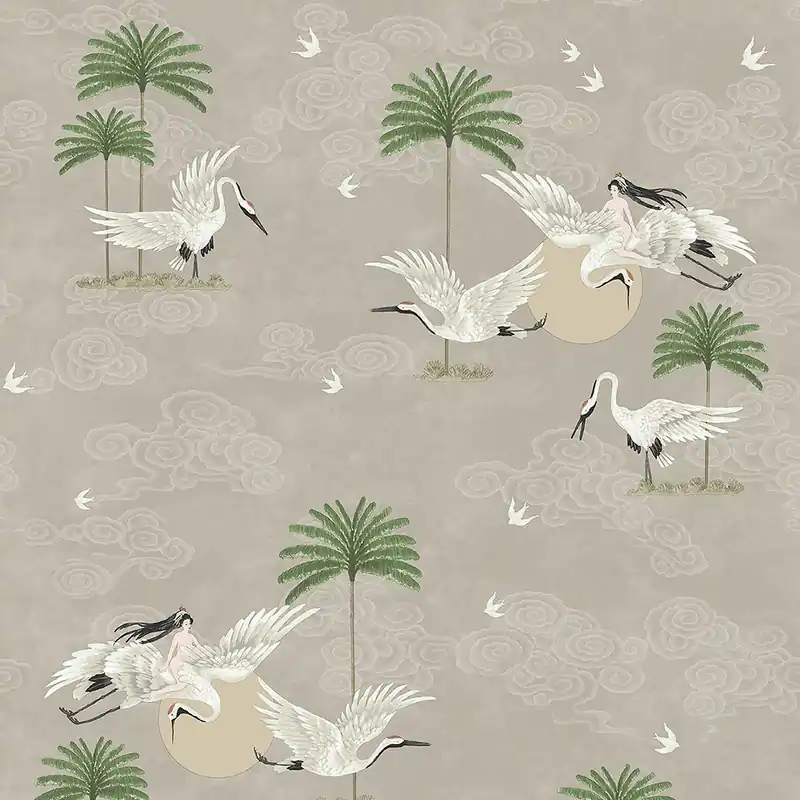 Beige romantische Tapete, Natur 6501-2, Batabasta, ICH Wallcoverings Letzte Chance