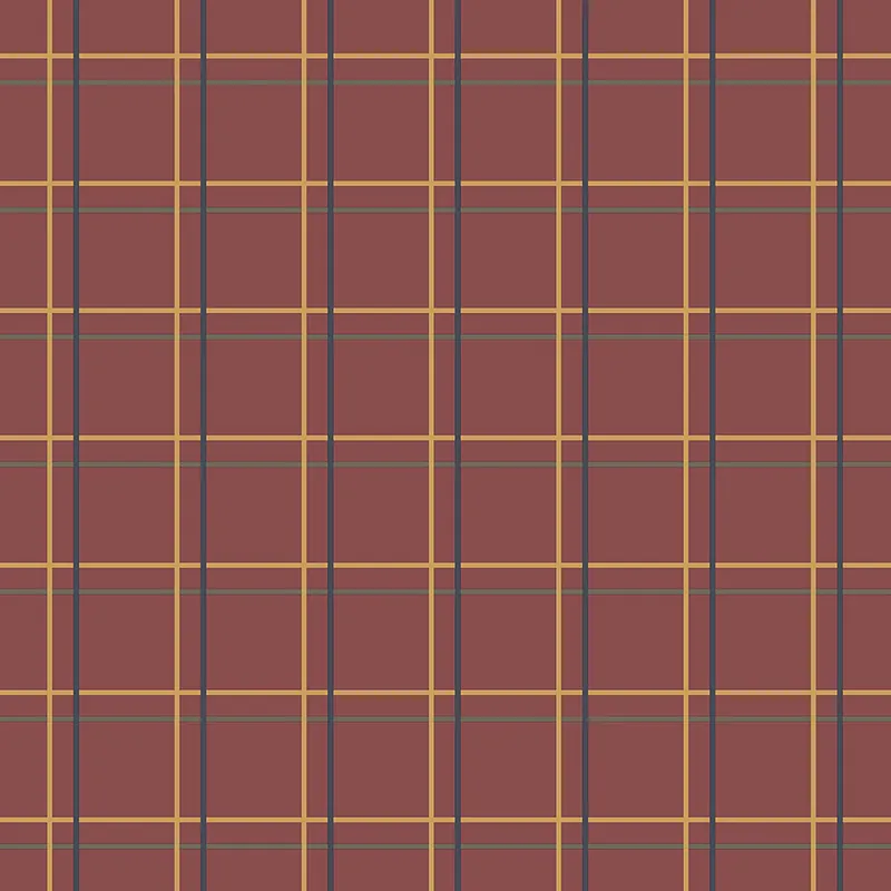 Preis Gesenkt Rote Tapete mit geometrischem Muster, Tartan 6505-4, Batabasta, ICH Wallcoverings