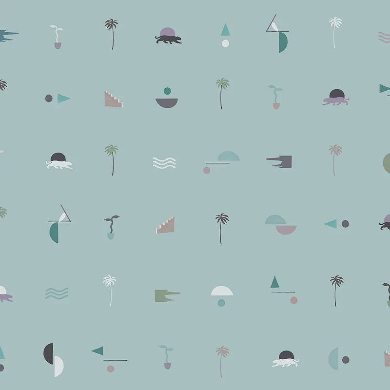 Markenprodukt Blaue Tapete, Natur 6510-1, 106x300cm, Batabasta, ICH Wallcoverings