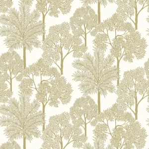 Super-Preis Gold- und cremefarbene Vliestapete, Bäume, A71301, Arcadia, Grandeco