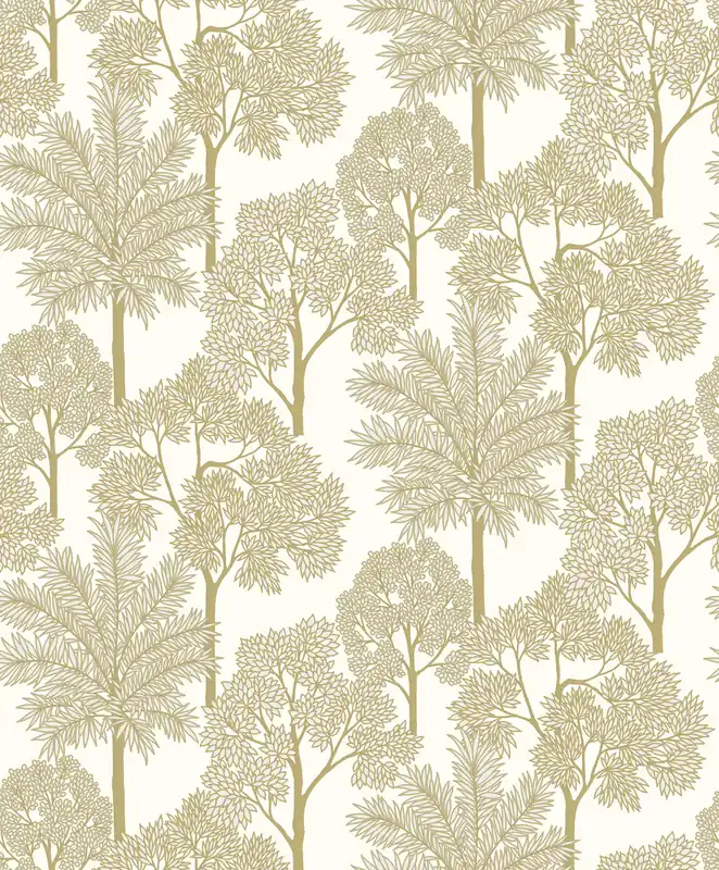 Super-Preis Gold- und cremefarbene Vliestapete, Bäume, A71301, Arcadia, Grandeco