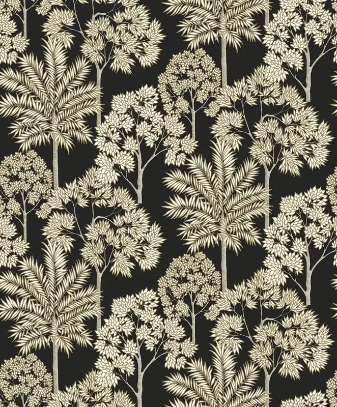 Beliebt Schwarze Vliestapete, Bäume, A71302, Arcadia, Grandeco