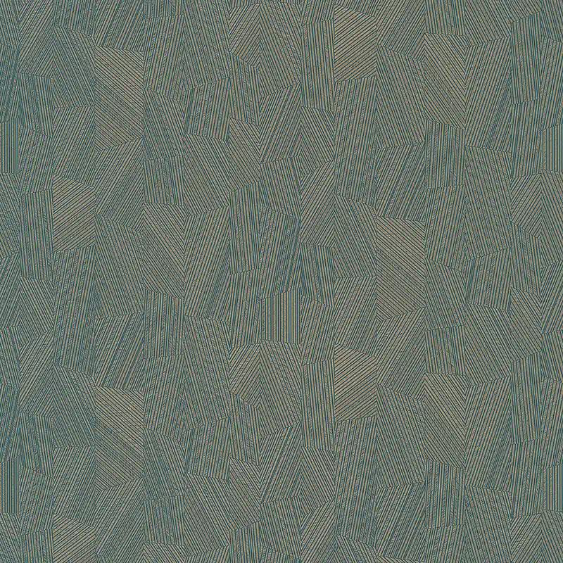 Echt Blaue Tapete mit geometrischen Mustern MU3006 Muse, Grandeco