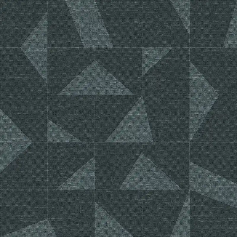 Begrenztes Angebot Blaue Tapete mit geometrischen mustern, Vliestapete 347756, Natural Fabrics, Origin