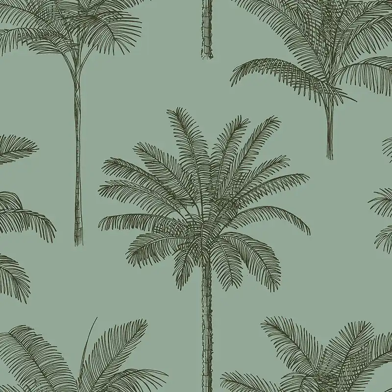 Grüne Tapete mit Palmen, Vliestapete 139165, Paradise, Esta Home Geprüft
