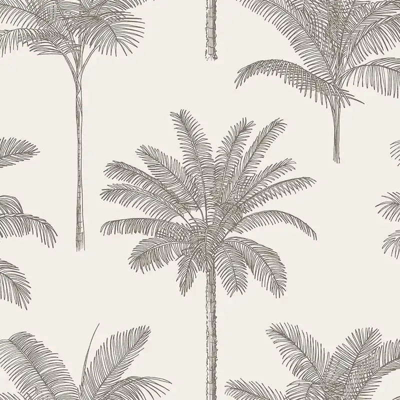 Knallerangebot Beige Tapete mit Palmen, Vliestapete 139163, Paradise, Esta Home