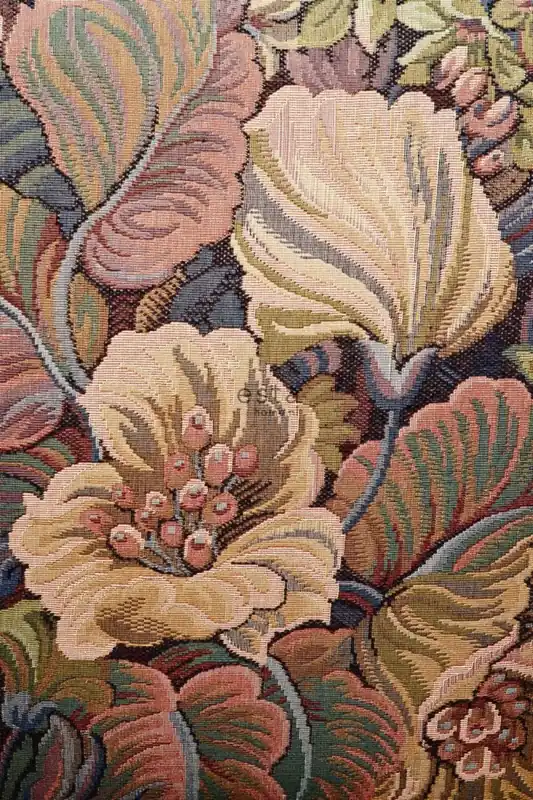 Markenware Fototapete, Nachahmung eines geblümten Wandteppichs, Tapete Wandbilder 158889, 186 x 279 cm, Blush, Esta Home