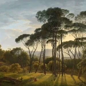 Fototapete Italienische Landschaft, Bäume, Tapete Wandbilder 158891, 372 x 279 cm, Blush, Esta Home Schneller Versand