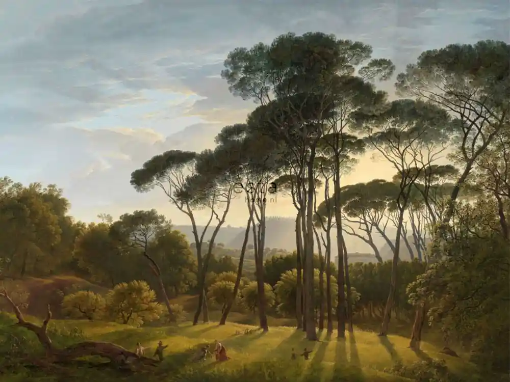 Fototapete Italienische Landschaft, Bäume, Tapete Wandbilder 158891, 372 x 279 cm, Blush, Esta Home Schneller Versand