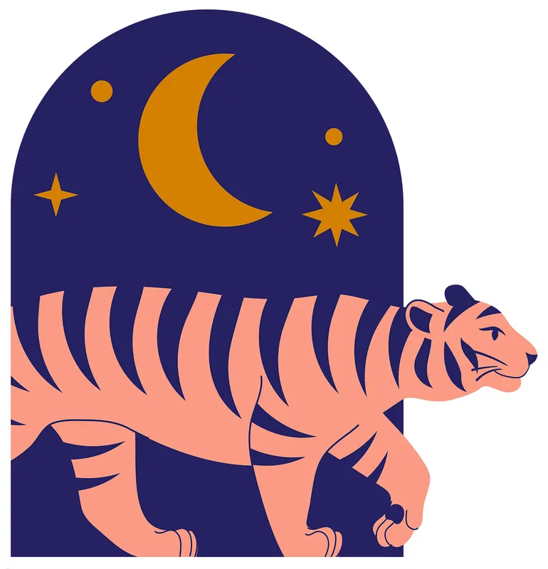 Vorgeklebte Vliestapete, rosa Tiger, PLC053, Platinum Shapes, Decoprint Sonderangebot