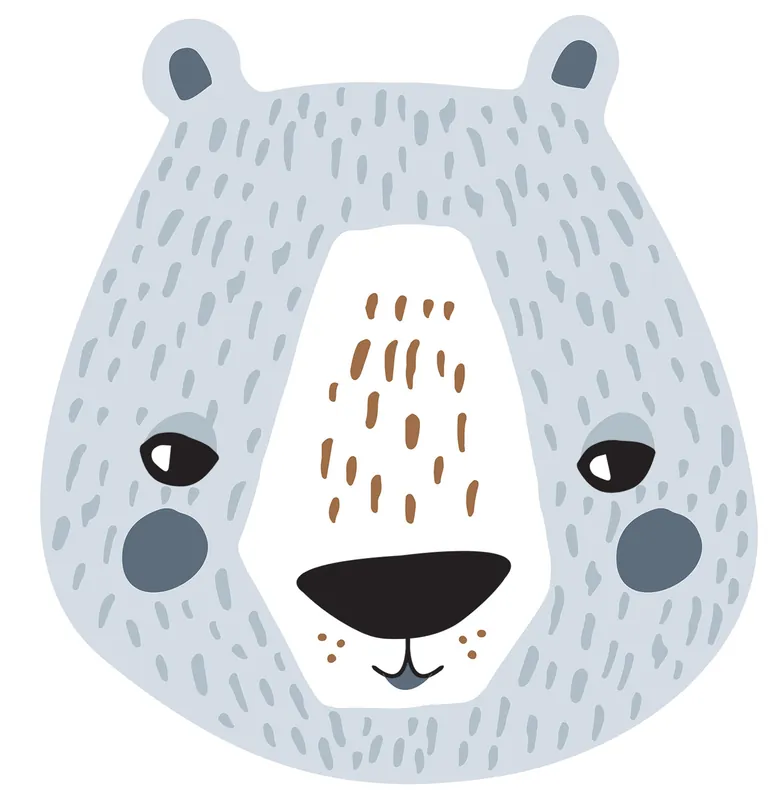 Vorgeklebte Kindertapete, Bär, PLC034, Platinum Shapes, Decoprint Top-Preis