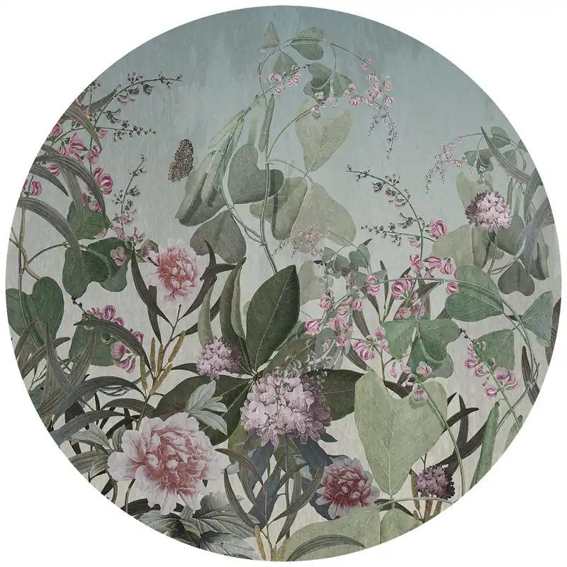 Vorgeklebte kreisförmige florale Vliestapete, PLC029, Platinum Shapes, Decoprint Rabatt