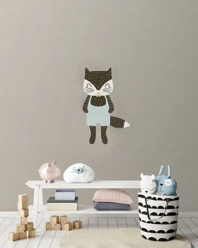 Vorgeklebte Vliestapete, Dekoration Katze, PLC004, Platinum Shapes, Decoprint Schneller Versand